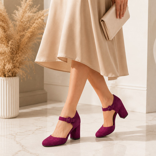 Damen riemchen pumps bordeaux - damen,