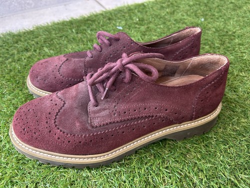 Bordeauxrote damen brogues aus - damen-brogues,