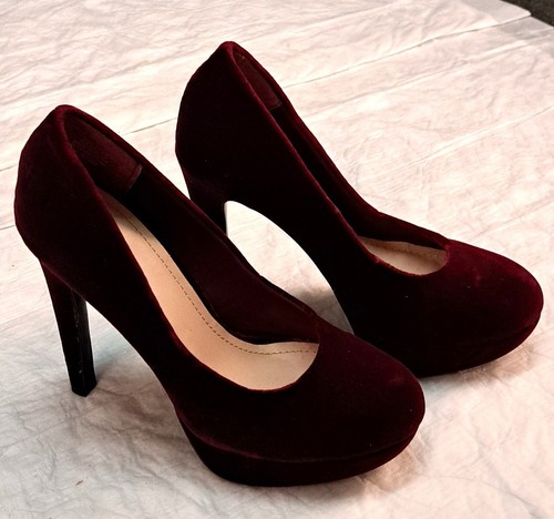 Pumps samt bordeaux 37 - bordeaux,,